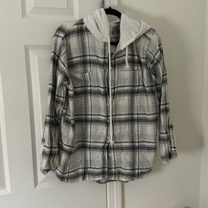 American Eagle Hooded Flannel